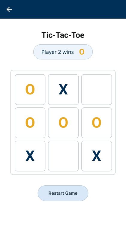 Tic-Tac-Toe game screen